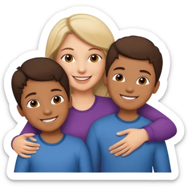 mom and kids sticker