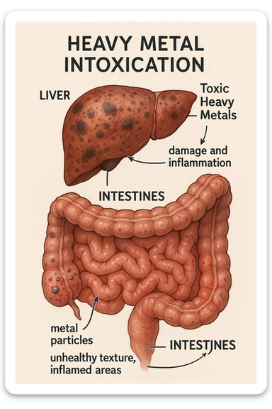 fegato e intestino intossicato da metalli pesanti sticker