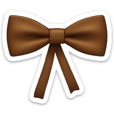 Brown bow tie sticker