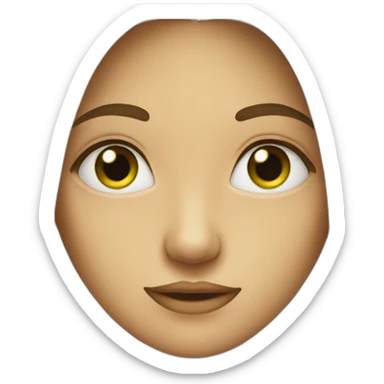 woman, long hair, two diferent eyes, one eye brown, one eye green sticker