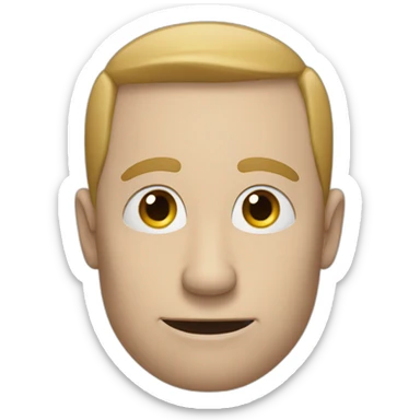 a white man big with a long nose saying goodbye sticker