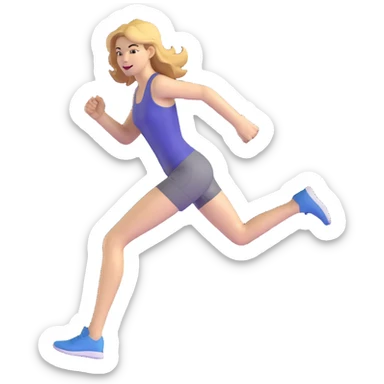 Michelle Monaghan running, female actress with honey blonde hair sticker