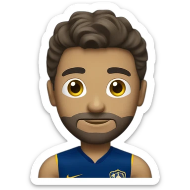 jugador de futbol de cuerpo completo con la camiseta del club boca juniors sticker