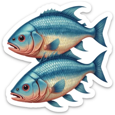 cinematic -  69 hieronymus bosch phantasmagorical mutated beings - human-fish hybrids sticker