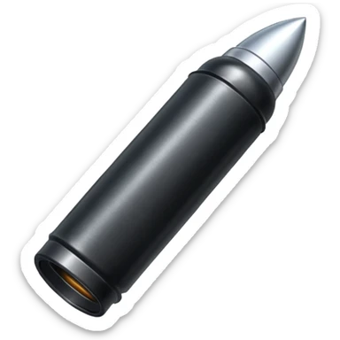 black long bullet metallic sticker