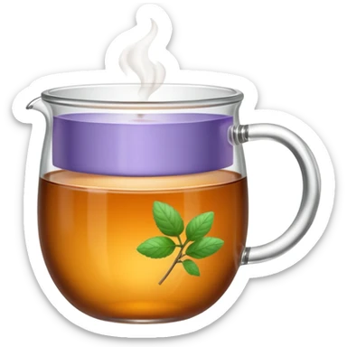 Lavender and Mint hot tea sticker