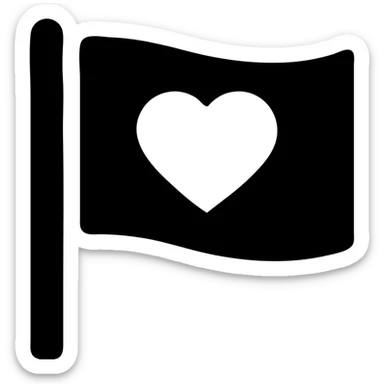 Belarus flag with heart sticker