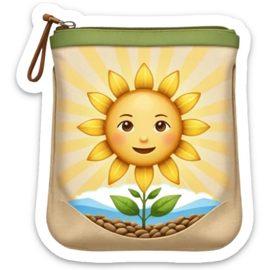 Sunbeam + seed pouch,Sky Gardener. sticker