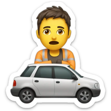 a traffic and a frustrated person sticker