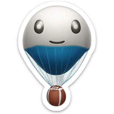 Chat qui a un ballon de foot sur une baleine sticker