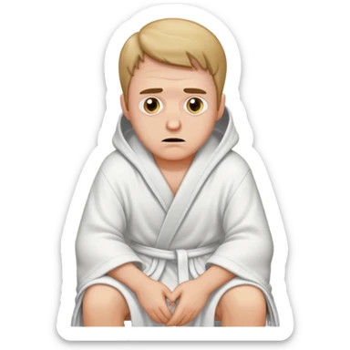 White man taking shit on toilet Eavesdropping sticker