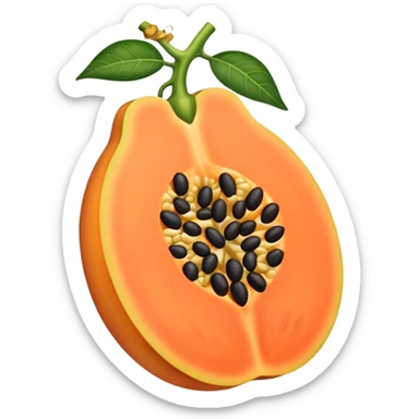 Papaya fruit sticker