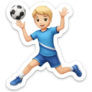 child throwing a ball, cheerful and energetic, motion lines to show action sticker