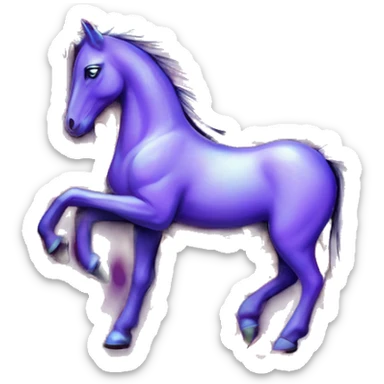 Neon Pegasus unicorn psychedelic flowers floral groovy art neon  sticker