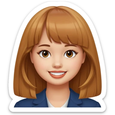 Debby Ryan with straight bangs sticker