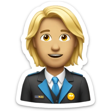 un mec qui est blond sticker