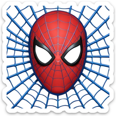 Spider man mask sticker