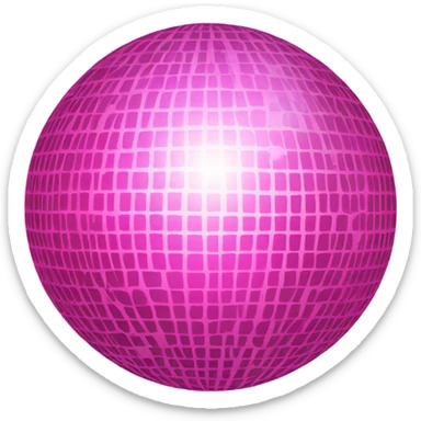Detailed pink moon that looks like a disco ball sticker