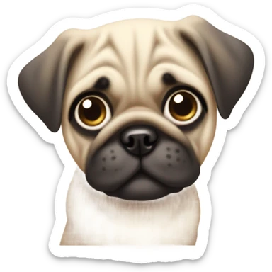 A baby pug sticker