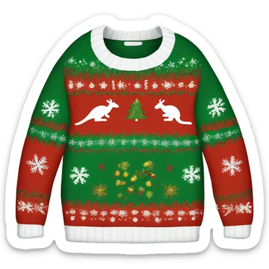 An Australian-themed Christmas jumper  sticker