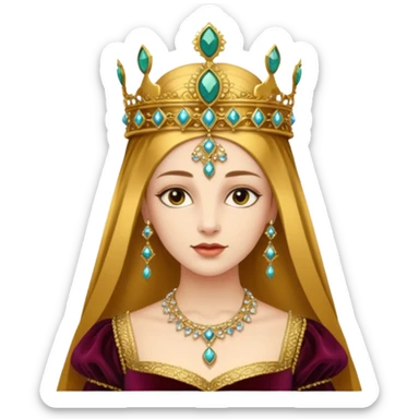 Renaissance lady sticker