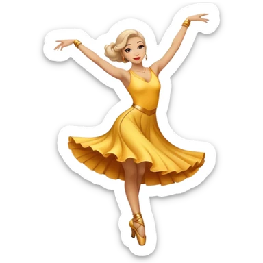 Female dancer doing a jazz dance sticker