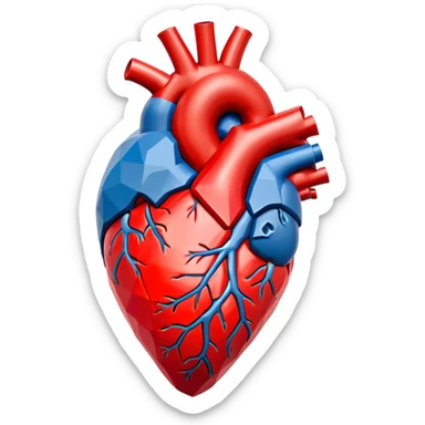 Polygon Anatomical heart art installation RTBT. www.rtbt.io sticker