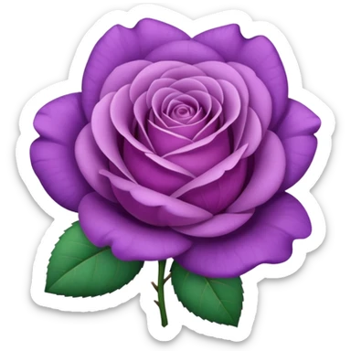 rose shape flower, no stem, now make it a purple sticker