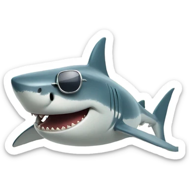 Shark with sunglasses  sticker