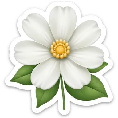 Flower white  sticker