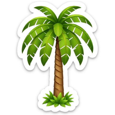 Palm Tree: flat body toony leafs sticker