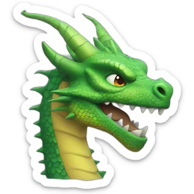 a glitched dragon sticker