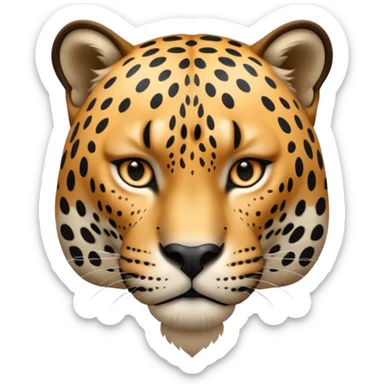 A high-resolution photo-realistic digital illustration of a baby jaguar, chest upward A high-resolution, photo-realistic digital illustration of a majestic jaguar sticker