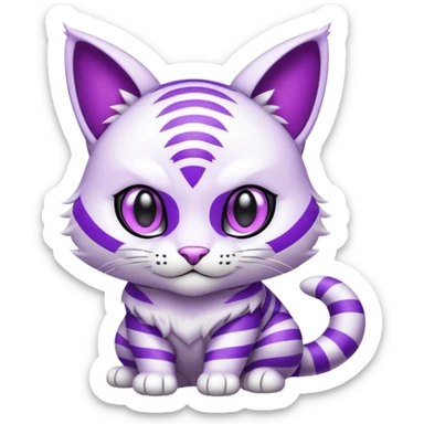 Baihumon-Gatomon-Liepard-Pokémon-Fakémon-Digimon-hybrid-fusion sticker