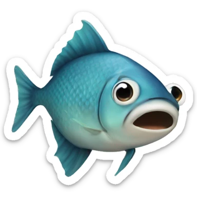 a fish with a butt sticker
