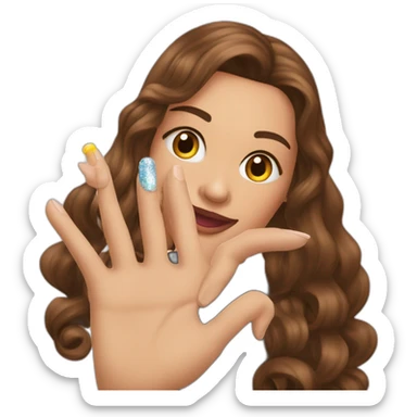 Doigt d’honneur avec faux ongles sticker