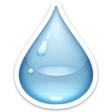 Gota de agua color blanco sticker