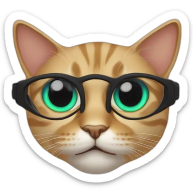 Cat lazer eyes sticker