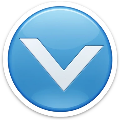 Give me a blue color round shape right emoji like verification tick sticker