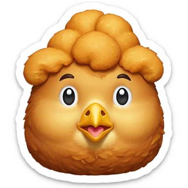 Make an emoji of a chicken nugget like the food, not the chicken, the food chicken nugget. sticker