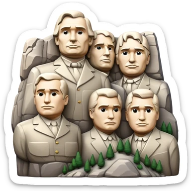 Cinematic Realistic Mount Rushmore Emoji sticker