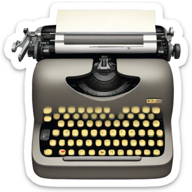 typewriter that is writing out a piece of paper with this logo on it: https://typespec.io/img/social.png sticker