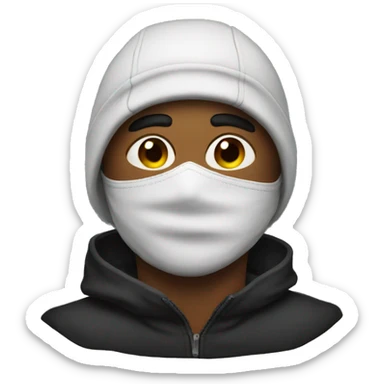 A man with a ski mask  sticker