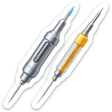 mehrere nadeln von injektionskanüle sticker