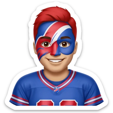 Buffalo bills fan no glasses sticker