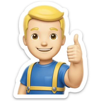 Vault boy from fallout  sticker