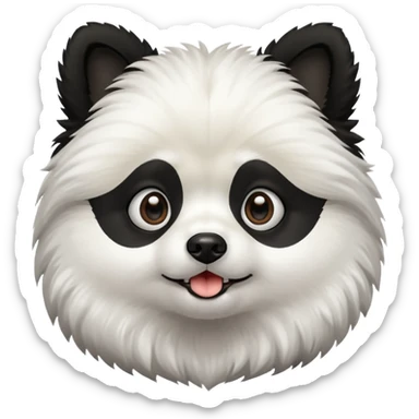 Dog pomeranian but hes like a panda the color and everything sticker