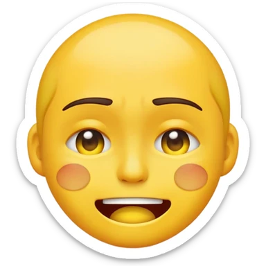 Meme like bad quality emoji of sobbing with a sadistic smile sticker