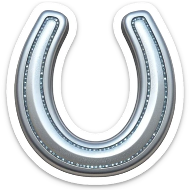Glittery horseshoe  sticker