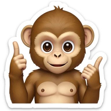 Monkey flipping the middle finger  sticker